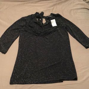 Sparkly black top